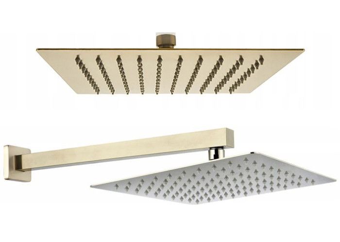 Верхній Душ Rea Ultra Slim Square 30x30 Золото REA-P0651