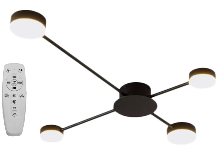 Люстра Чорний 4-Плечова LED APP519-4C OSW-08460