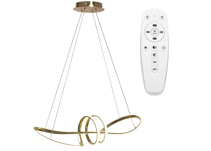 Люстра LED + Пульт APP824-CP Золото OSW-06662