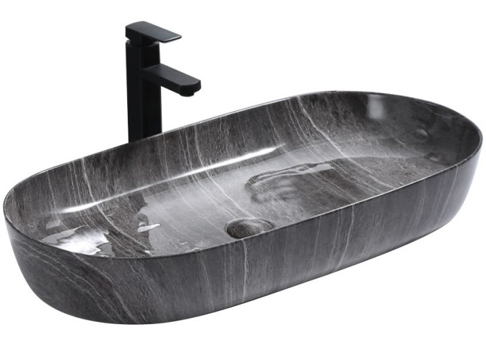 Умивальник Накладний REA CLEO 81 Shiny Grey KPL-099236583114