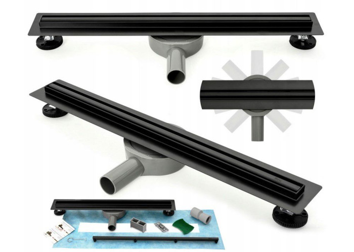 Трап для Душа NEO Slim Pro Чорний 70 REA-G8901
