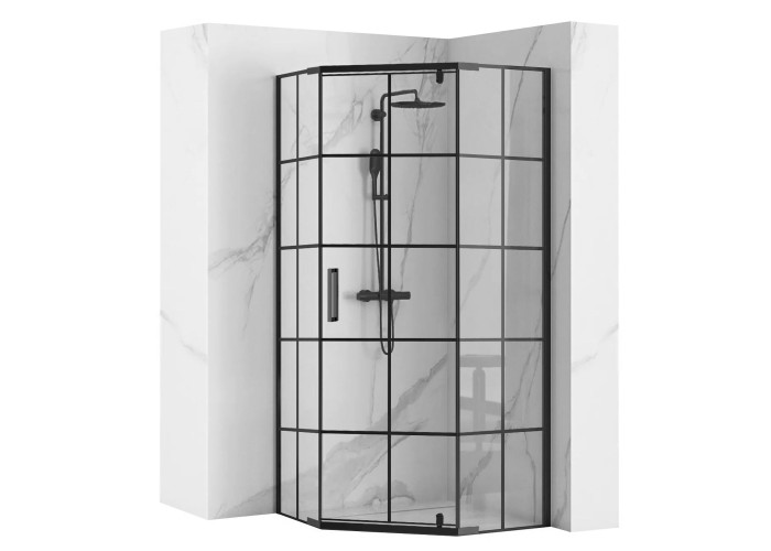 Душова Кабіна REA HEX 80x80 + Душевий Піддон 80x80 KPL-8969-8543