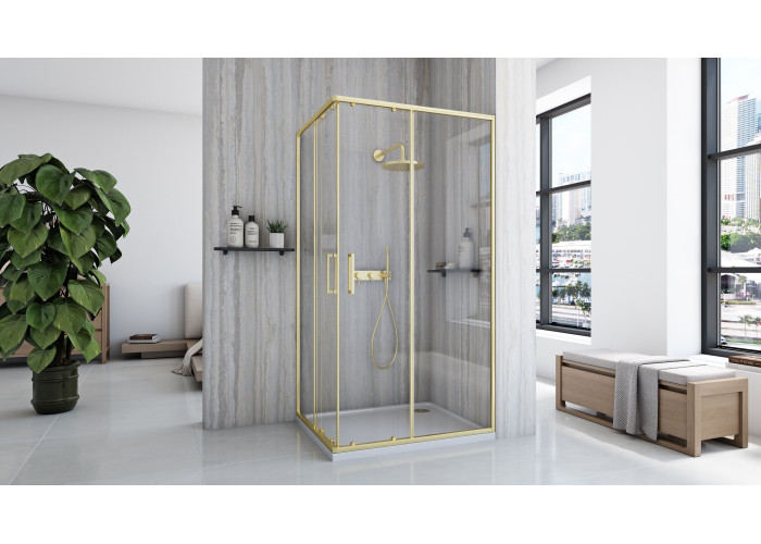 Душова Кабіна Rea City 80x100 Золото Мат REA-K6445
