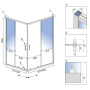 Душова Кабіна Rea City 80x100 Золото Мат REA-K6445