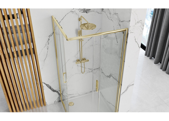 Душова Кабіна Rea Punto 80x80 Золото REA-K6441
