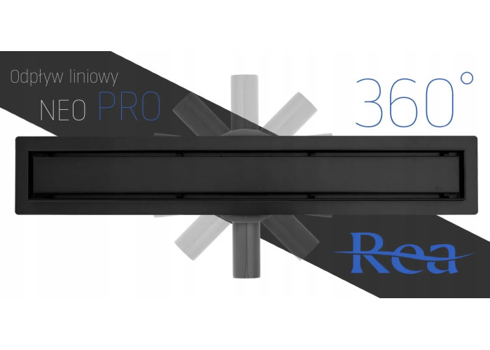 Трап для Душа NEO Pro 2in1 Чорний 80 REA-G8907