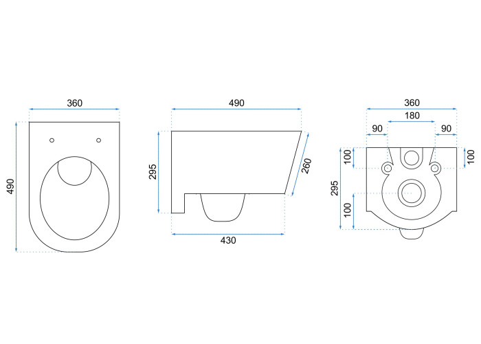Унітаз REA Tores Rimless REA-C1001