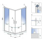 Душова Кабіна Rea City 90x90 Золото Мат REA-K6443