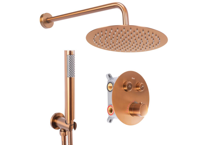 Душовий Гарнітур Rea LUNGO Мідь Мат + BOX REA-P8808