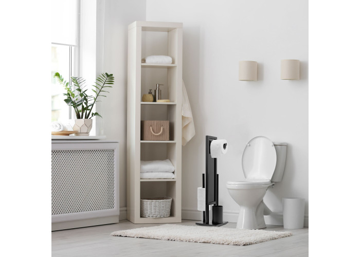 Тримач для Туалетного Папіру Rea Bamboo Чорний HOM-04003