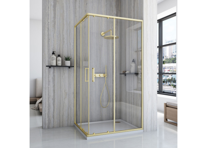 Душова Кабіна Rea City 80x100 Золото Мат REA-K6445