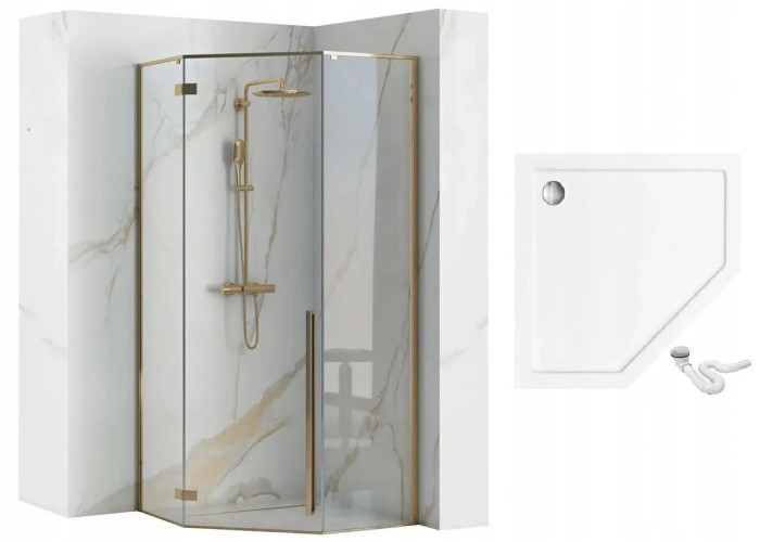 Душова Кабіна DIAMOND Золото 90x90 REA-K6615