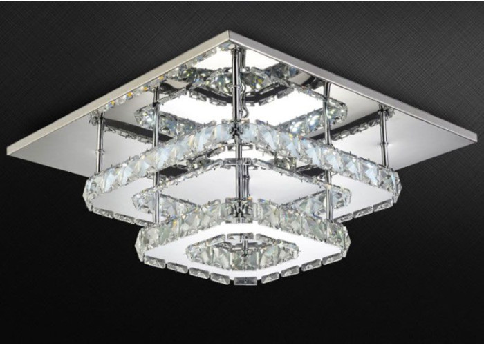 Люстра Кристал LED 24W Квадратна APP409-C APP410-C OSW-65007