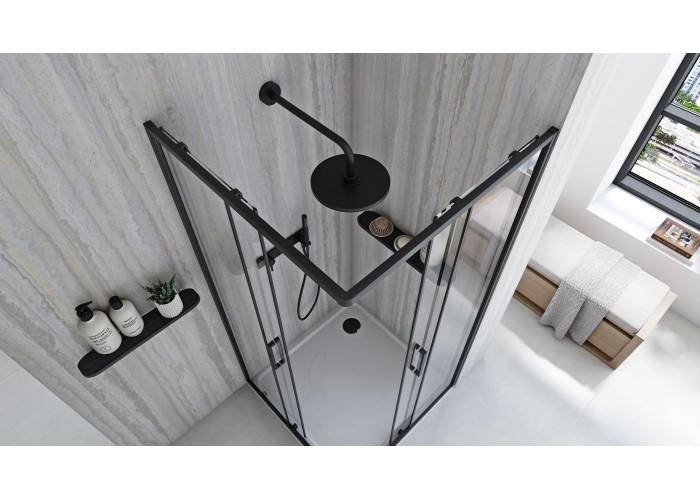 Душова Кабіна Rea City 80x80 Чорний REA-K6448