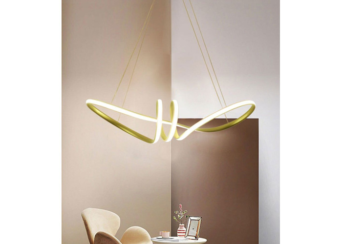 Люстра LED + Пульт APP824-CP Золото OSW-06662