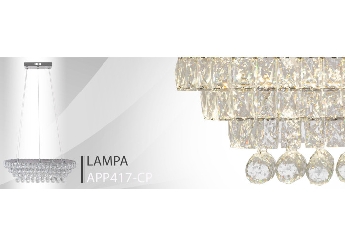 Люстра Кристал LED 102W Пульт APP417-CP OSW-65015