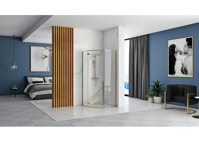 Душова Кабіна DIAMOND Золото 90x90 REA-K6615