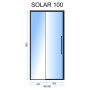Душова Дверка REA Solar 100 Чорний Мат REA-K6512