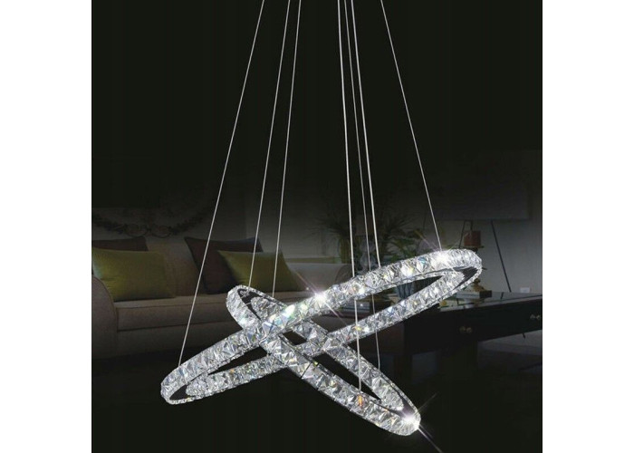 Люстра Кристал Ring 50+30см Пульт APP418-CP OSW-65016