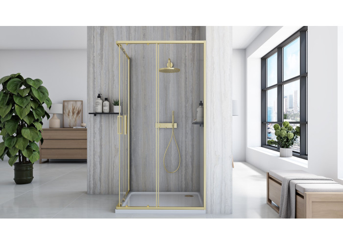Душова Кабіна Rea City 80x100 Золото Мат REA-K6445