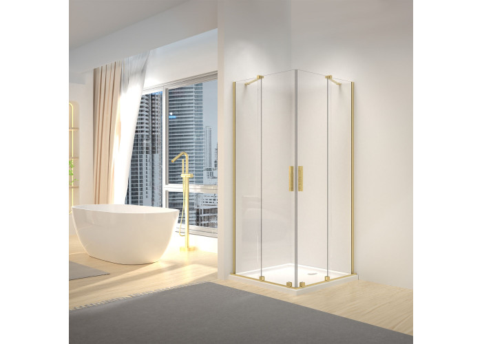 Душова кабіна REA Montana Double Золото Мат 90x90 REA-K6636