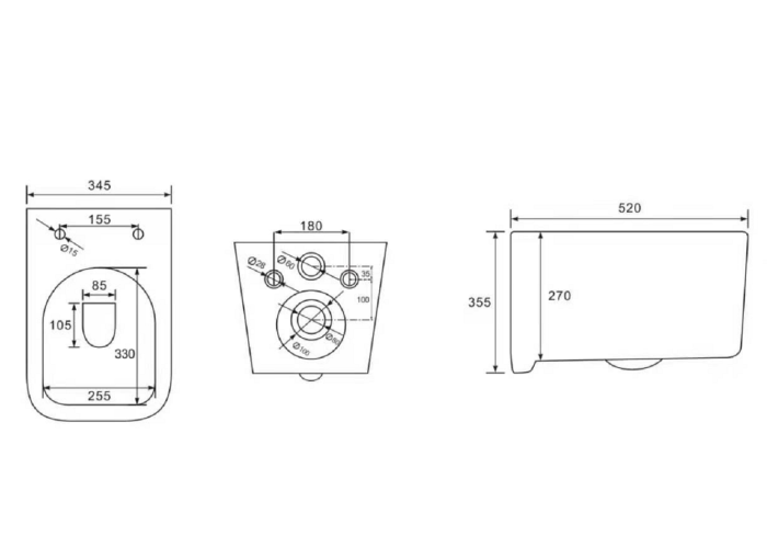 Унітаз REA Tino Rimless REA-C2630