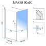 Душова Кабіна REA Maxim 90x90 L REA-K0263