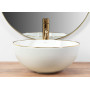 Умивальник Накладний Basin Stella Білий Золото Edge REA-U7445