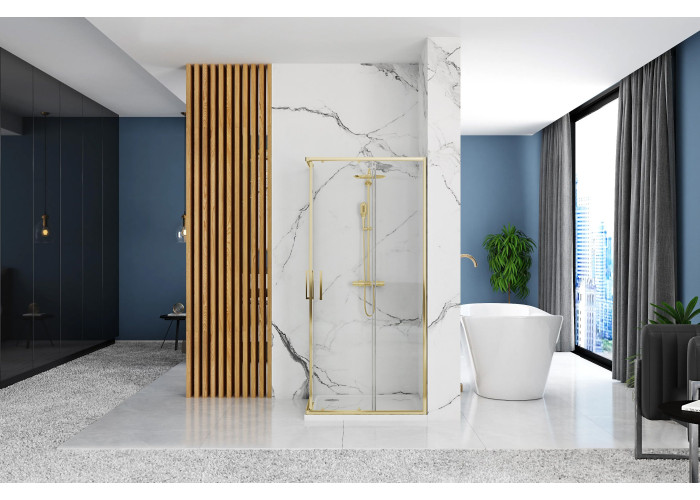 Душова Кабіна Rea Punto 80x80 Золото REA-K6441