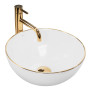 Умивальник Накладний Basin Stella Білий Золото Edge REA-U7445