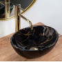 Умивальник Rea Sofia Mini Black Marble Shiny REA-U6963