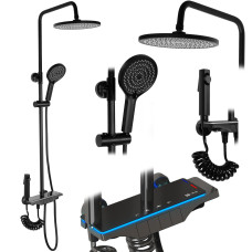 Душовий Гарнітур REA Savio Led Чорний REA-P8410