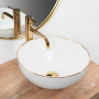 Умивальник Накладний Basin Stella Білий Золото Edge REA-U7445