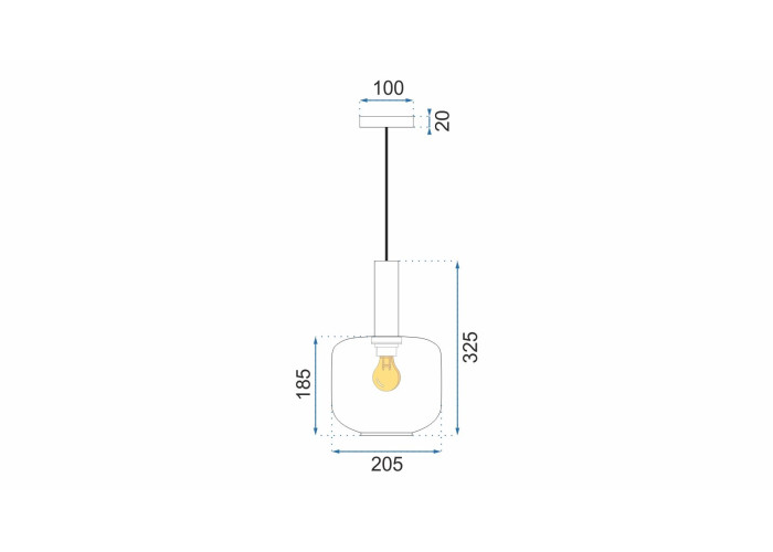 Люстра Скляна Прозора APP460-1CP