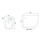 Комплект Унітаз WC CARLO Flat + Біде CARLO MINI Золото/Білий KPL-C63802