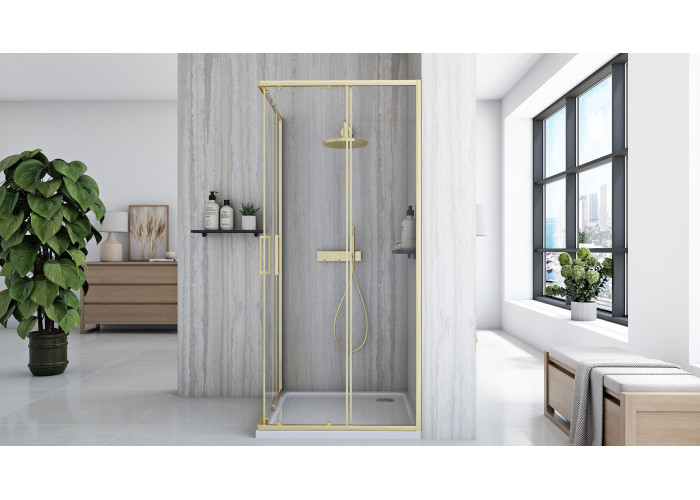 Душова Кабіна Rea City 90x90 Золото Мат REA-K6443