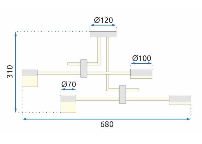 Люстра LED APP1001-4C OSW-07533