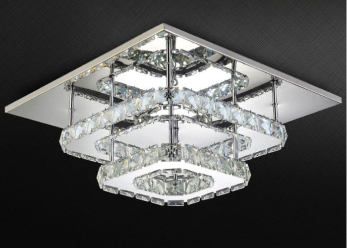 Люстра Кристал LED 24W Квадратна APP409-C APP410-C OSW-65007