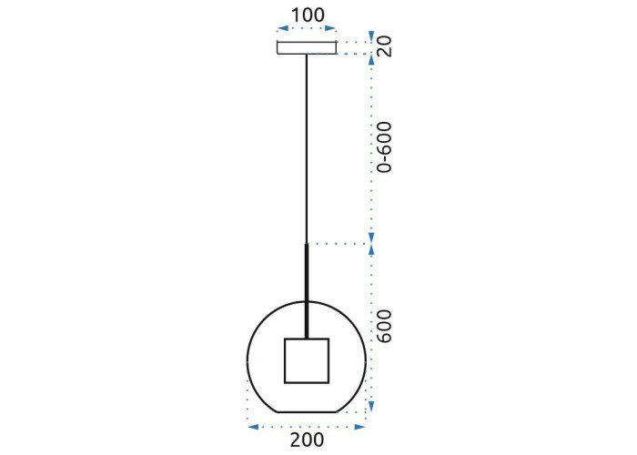 Люстра Скляна Золото Loft APP554-1CP 20см OSW-00075