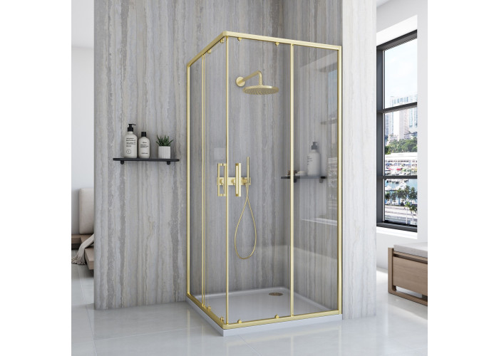 Душова Кабіна Rea City 90x90 Золото Мат REA-K6443