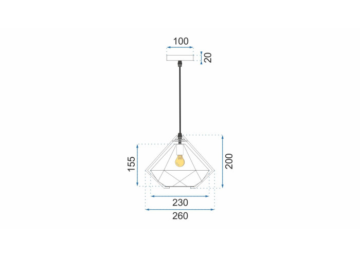 Люстра Скляна APP453-1CP OSW-00583