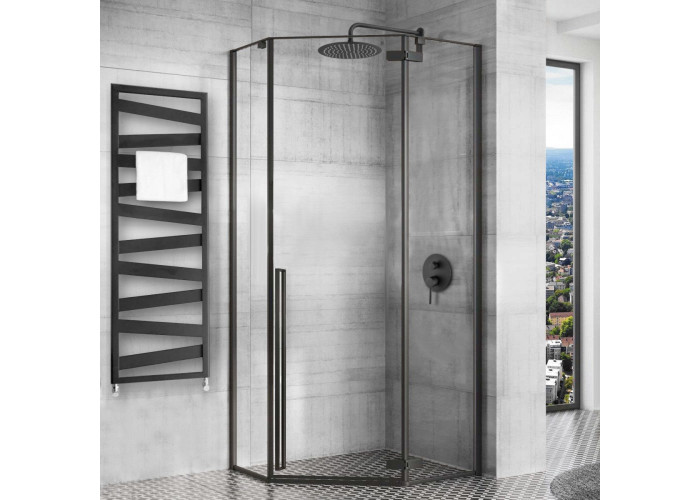 Душова Кабіна REA Diamond 100x100 Чорний REA-K5623