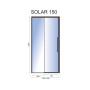Душова Дверка REA Solar 150 Чорний Мат REA-K6360