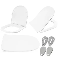 Сидіння Для Унітаза PP ABS FLAT WHITE REA-C6002